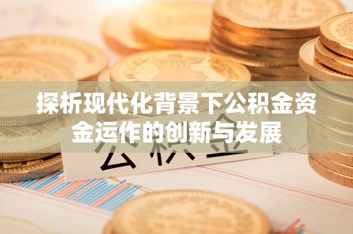 克孜勒苏柯尔克孜探析现代化背景下公积金资金运作的创新与发展