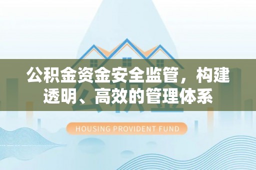 克孜勒苏柯尔克孜公积金资金安全监管，构建透明、高效的管理体系