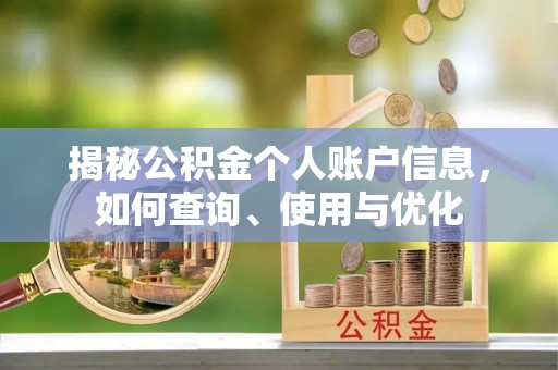 克孜勒苏柯尔克孜揭秘公积金个人账户信息，如何查询、使用与优化
