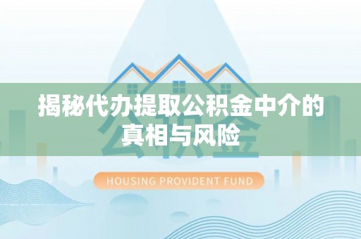 克孜勒苏柯尔克孜揭秘代办提取公积金中介的真相与风险