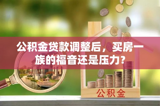克孜勒苏柯尔克孜公积金贷款调整后，买房一族的福音还是压力？