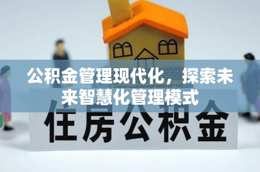 克孜勒苏柯尔克孜公积金管理现代化，探索未来智慧化管理模式