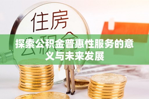 克孜勒苏柯尔克孜探索公积金普惠性服务的意义与未来发展
