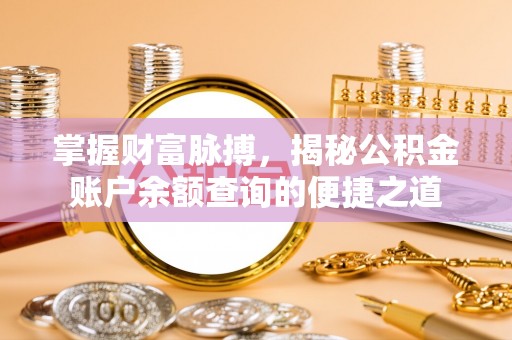 克孜勒苏柯尔克孜掌握财富脉搏，揭秘公积金账户余额查询的便捷之道