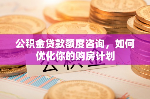 克孜勒苏柯尔克孜公积金贷款额度咨询，如何优化你的购房计划